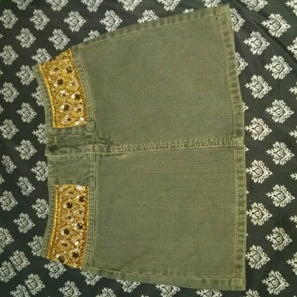 Sequins Jean skirt