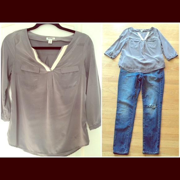 Gray Old Navy Blouse