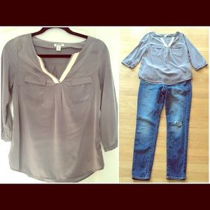 Gray Old Navy Blouse