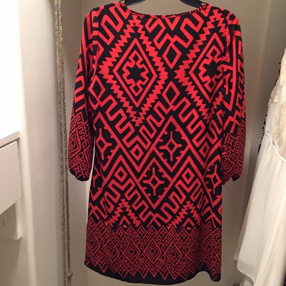 Beautiful Red & Black Shift Dress - Picture 1 of 4