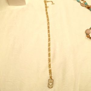 Long gold Heart necklace