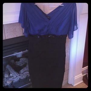 Royal Blue and Black Enfocus Studio Dress size 8
