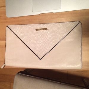 Linea Pelle Cream Envelope Clutch