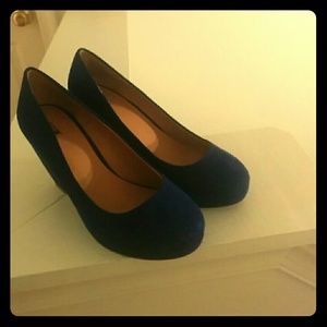 Cobalt blue wedges