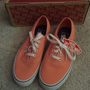 Brand new Authentic coral Vans