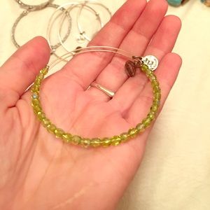Alex and ani green crystals