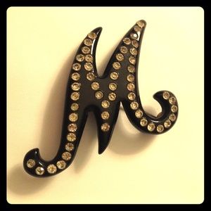 M Brooch