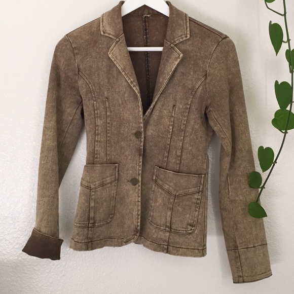🍀SOLD🍀Beige jean jacket blazer