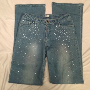 **Reduced** Cache rhinestone bedazzled jeans