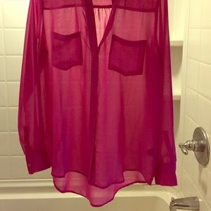 Rock & Republic sheer button up top
