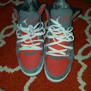Orange and grey jordans mens 8.5