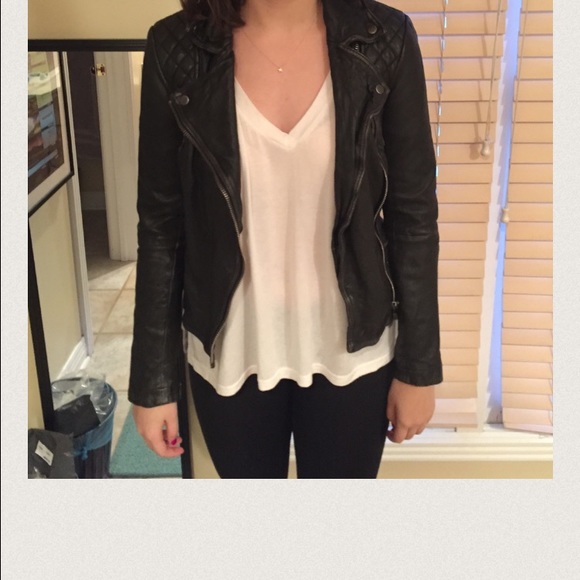 All Saints Jackets & Blazers - ALLSAINTS DISTRESSED LEATHER JACKET