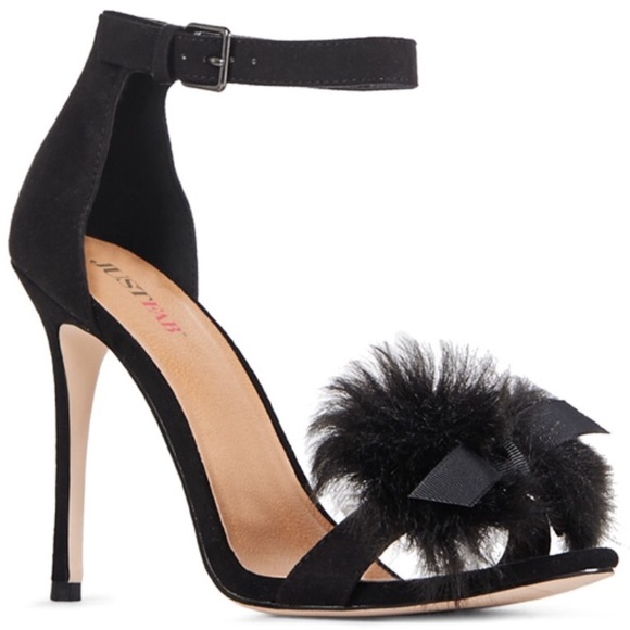 Haute 4 1/2 in sandal w/faux fur