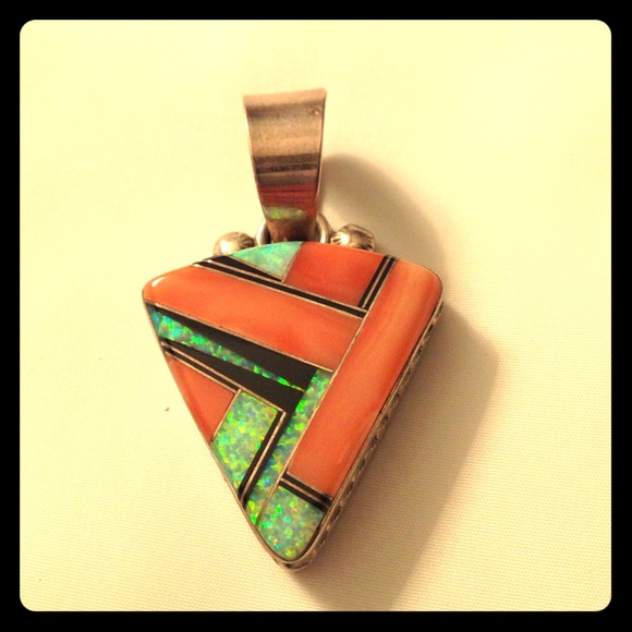 Turquoise and Silver Pendant