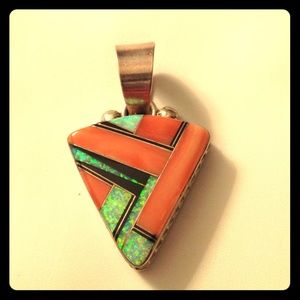 Turquoise and Silver Pendant