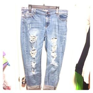 G-Stage "Sexy Boyfriend" Blue Plus Size Jeans