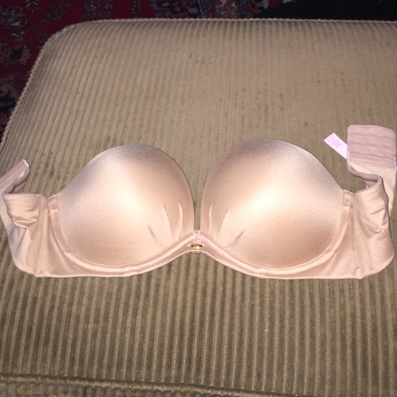 Tan strapless bra