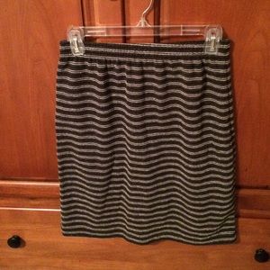 Striped pull on skirt