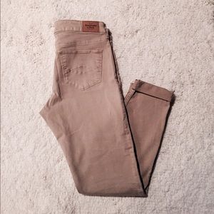 A&F Cropped Skinny Pant Khaki
