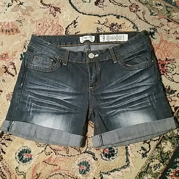 Distressed Indigo Rein Blue Jean Shorts