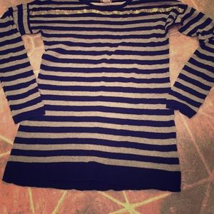 Black and gold tunic sweater