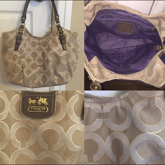 PRELOVED COACH KHAKI SHOULDER BAG!! - Picture 3 of 4