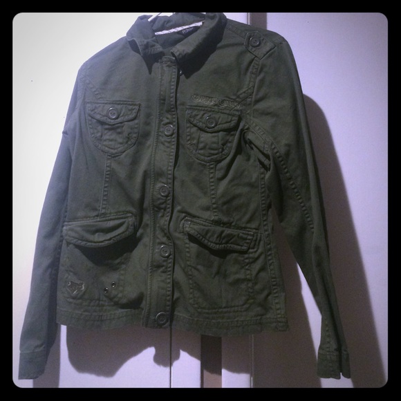 Fox racing military style shirt