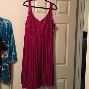 Fushia sequin dress
