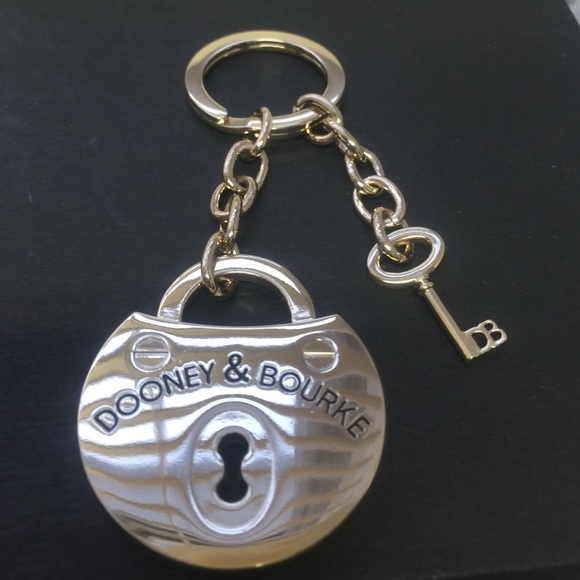 NWOTs Dooney & Bourke Gold Lock & Key Keychain