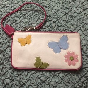 Authentic Leather Coach Wristlet