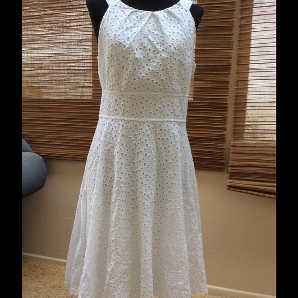 Covington white eyelet dress.
