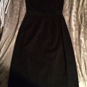 Black strapless dress