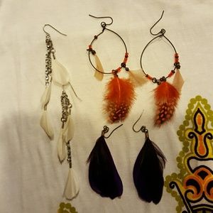 3 PAIRS OF EARRINGS ***L