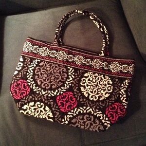 Vera Bradley holiday tote canterberry magenta