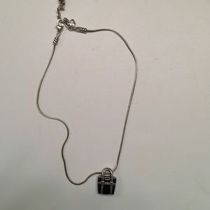 Brighton Necklace with black handbag charm