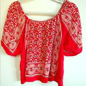 Forever 21 Red Off-Shoulder Top