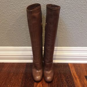 Elizabeth & James Creed Tall Boot in Taupe Leather