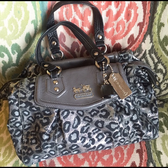 Coach Madison Audrey Ocelot Jacquard Purse