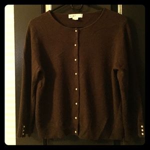 Chocolate brown cashmere cardigan