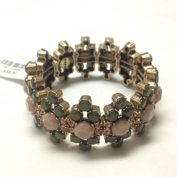 NWT jcrew green beige bracelet - Picture 1 of 2