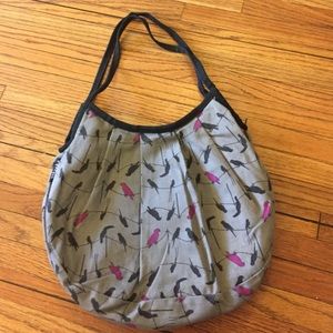Yakpak bird print canvas purse