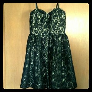 Black and gold dress