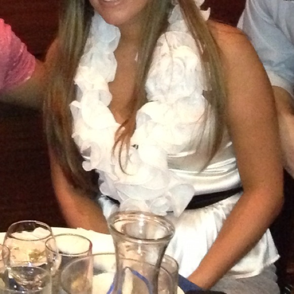 Stunning silk and chiffon Bebe top - Picture 2 of 2