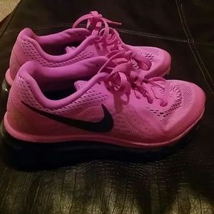 Pink and black Nike air Max