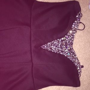 Strapless black bodycon dress