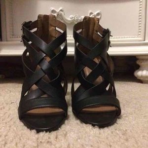 Strapped Chunky Pump Heel