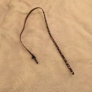 Cheetah Print Skinny Belt