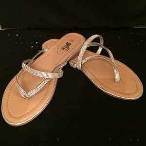 Diamond accent sandals