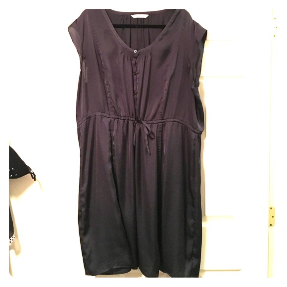 Silky navy blue dress