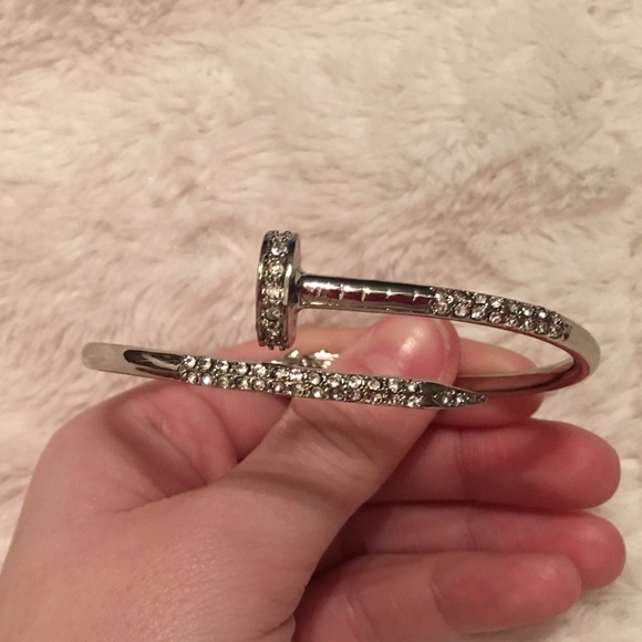 Rhinestone Nail Bracelet - Picture 2 of 4